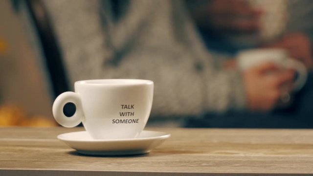 Caring Hot Drink Meeting