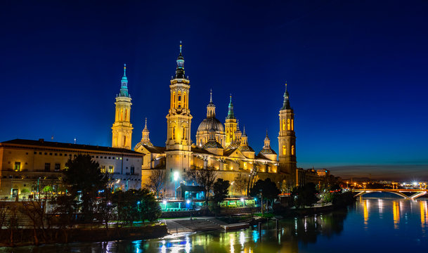 Basilica de Nuestra Se&ntilde;ora del Pilar Cathedral in Zaragoza, Spain.