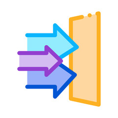 Obraz premium sound coming in door icon vector. sound coming in door sign. color symbol illustration