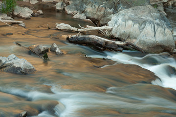 Long exposure mountain river