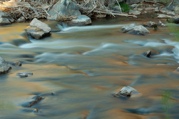 Long exposure mountain river