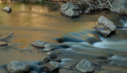 Long exposure mountain river