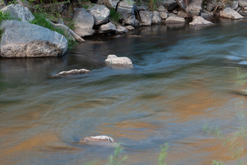 Long exposure mountain river