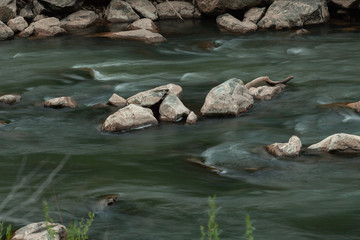 Long exposure mountain river