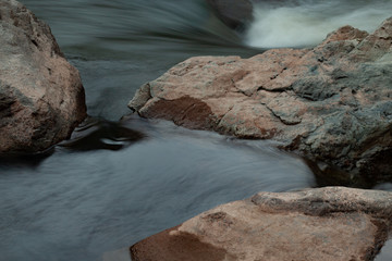 Long exposure mountain river