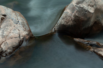 Long exposure mountain river