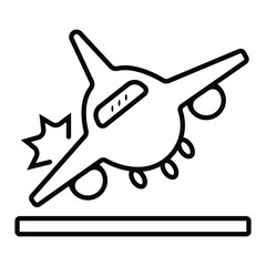 fly, crash, insurance icon vector