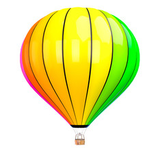 rainbow balloon yellow side view