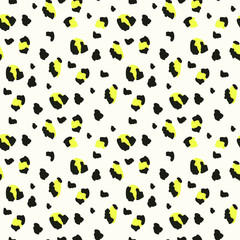 Seamless leather texture, fashionable leopard spots, vector.