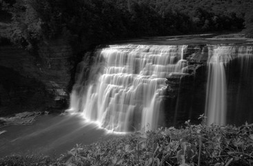 Waterfall in Letchworth State Park NY