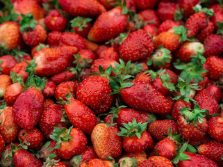 Fresh ripe perfect strawberry - Food Frame Background