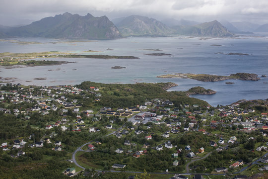 The arctic village of Stamsund in Lofoten. 