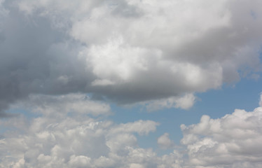 Naklejka na ściany i meble Blue sky with many background clouds