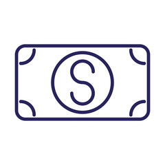 bill money dollar isolated icon
