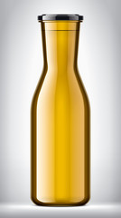 Glass Bottle on background. 