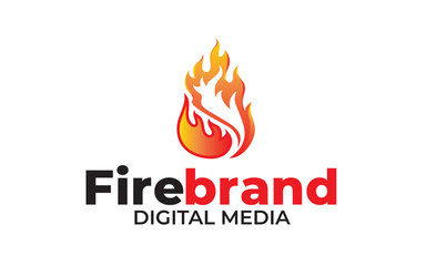 Creative of fire flame brand logo design