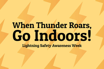 Fototapeta na wymiar lightning Safety Awareness Week concept. Template for background, banner, card, poster with text inscription. Vector EPS10 illustration.