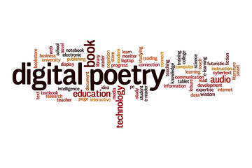 Digital poetry cloud concept