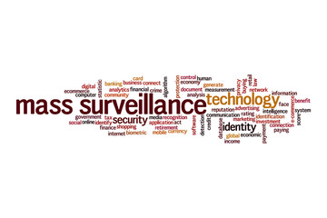 Mass surveillance cloud concept