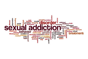 Sexual addiction cloud concept