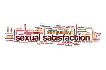 Sexual satisfaction cloud concept