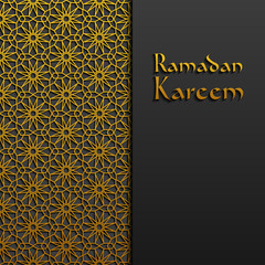 Background with traditional ornament. Ramadan Kareem greeting card
