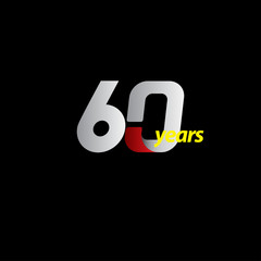 60 Years Anniversary Celebration Vector Template Design Illustration