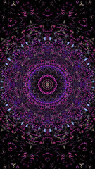 Mandala noir et violet - Bennydoscope