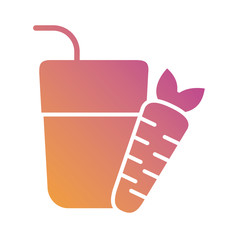 carrot fresh juice gradient silhouette style