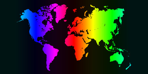 RGB CMYK Color Combination World Map