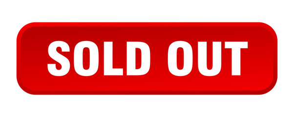 sold out button. sold out square 3d push button