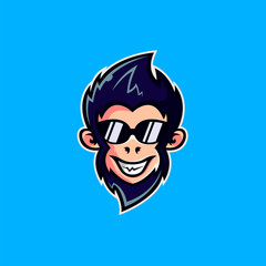 Cool monkey logo design