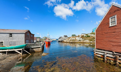 Fototapeta na wymiar Small rural fishing community located on the eastern shore of St. Margarets Bay is a must visit when you come to Halifax. 