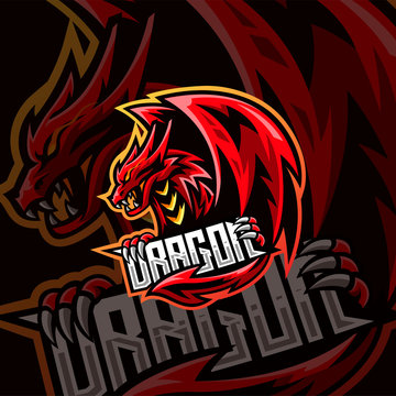 Dragon gaming logo design