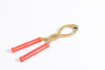 A clamp for holding walnuts