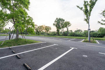 parking lot in city park