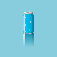 canned mineral drink vector