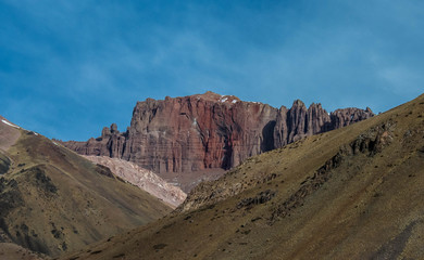 Argentinian Andes mountains during summer