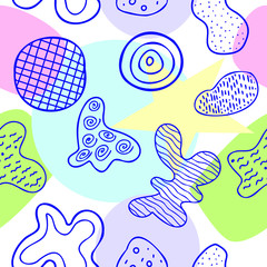 Abstract seamless cute pattern in soft colors. Childrens background