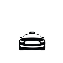 car taxi - black vector icon vector illustration.