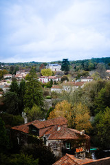 Fototapeta na wymiar streetview of a medieval french village 