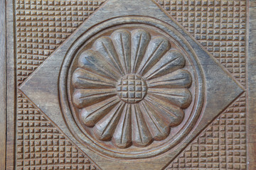 Wood craft. Geometric abstract wooden background.	