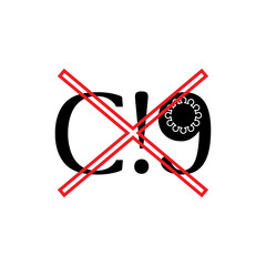 Stop C!9 logo design vector