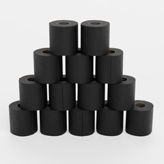 Realistic 3D Render of Toilet Papers Set