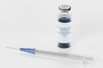 Realistic 3D Render of Covid-19 Vaccine