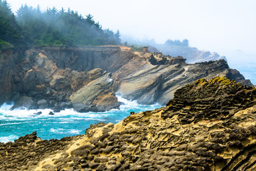 rocky coast of the sea oregon coast
