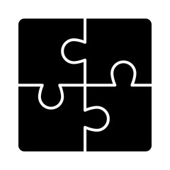 jigsaw puzzles icon, silhouette style