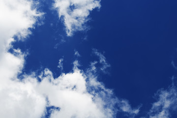 Obraz premium Unique texture of blue clear sky with clouds