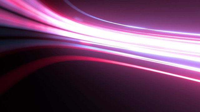 Abstract Technology Light Strokes Background/ 4k animation of an abstract high technology background with glowing 3d light strokes with fast motion path trajectory following