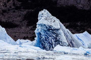 Ice Piece in the Lake of Gray, near of the Grey Glacier in the Southern Patagonian Ice Field, Chile